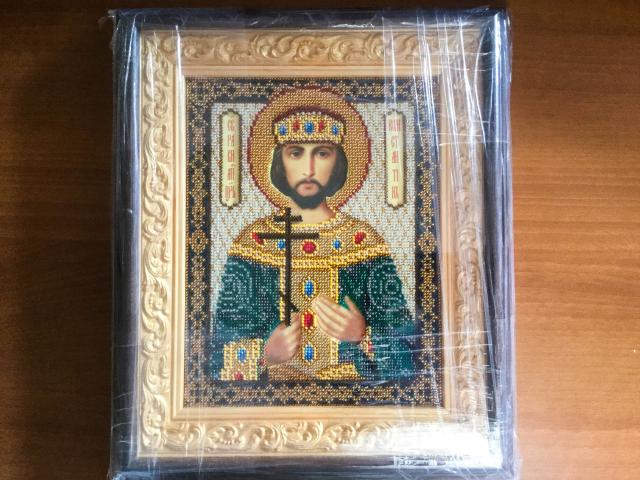 Продам: Вышитая икона Святого Константина