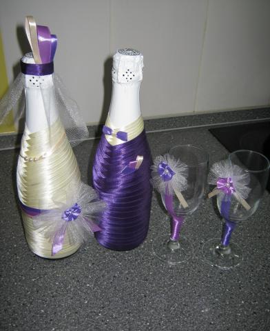 Продам: Свадебные бутылки и бокалы