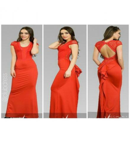 Предложение:  Длинное платье с открытой спиной	 Артикул: Am7043-4	