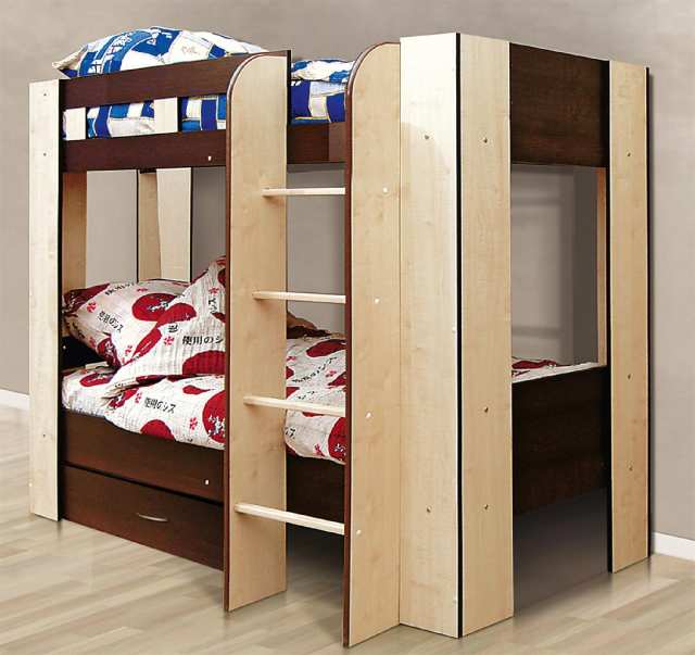 Продам: Детская двухярусная кровать 2 Клён/Венге