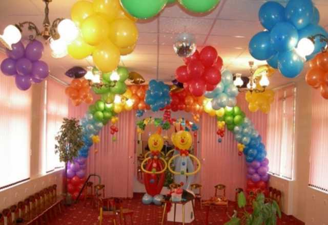 Предложение: Оформление детского праздника шариками