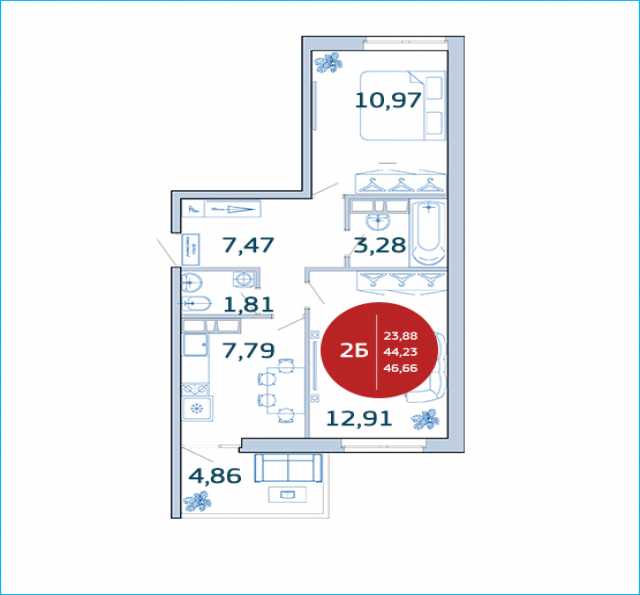 Продам: 2-к квартира, 49 м2, 3/10 эт.