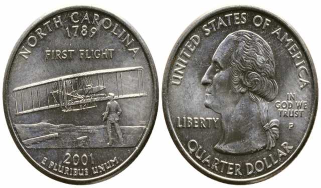 Продам: Монета квотер Сша Северная Каролина 2001
