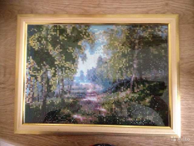 Продам: Картина "Лесной ручей" (алмазная мозайка