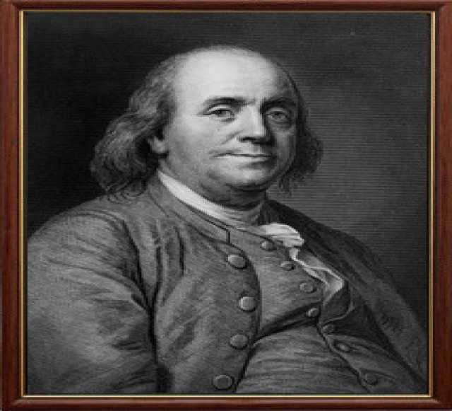 Продам: Портрет Бенджамина Франклина в рамке