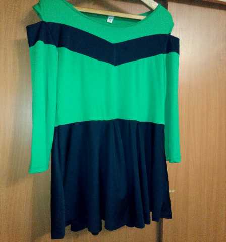 Продам: Чёрно-зелёное платье