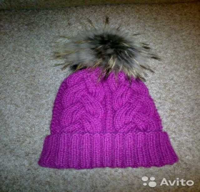 Продам: Вязанная зимняя шапка с помпоном