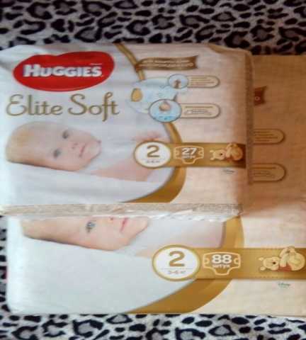 Продам:  Подгузники Huggies Elite Soft