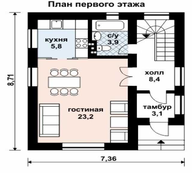 Предложение: Проект для строительства коттеджа 83м2