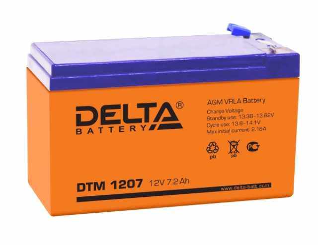Продам: Delta DTM 1207 аккумуляторная батарея