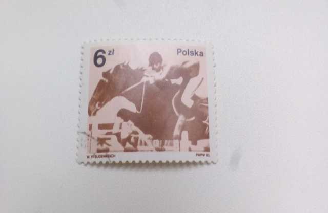 Продам: Марка 6 Злотых 1983 Польша Конный спорт