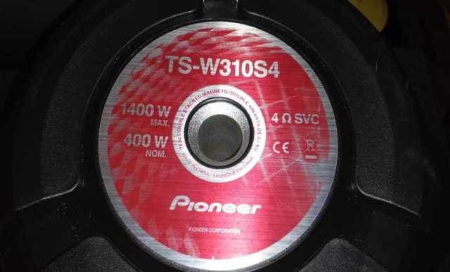 Продам: Автомобильный сабвуфер peoneer TS-W310S4