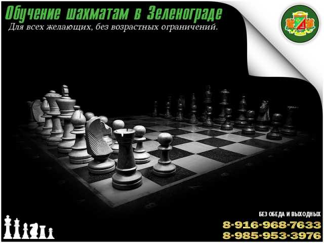 Предложение: Обучение шахматам и шашкам в Зеленограде