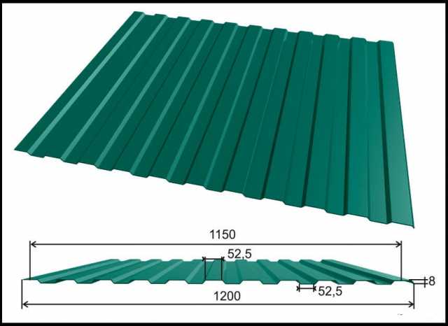 Продам: Профнастил С-8 окрашенный 2 м