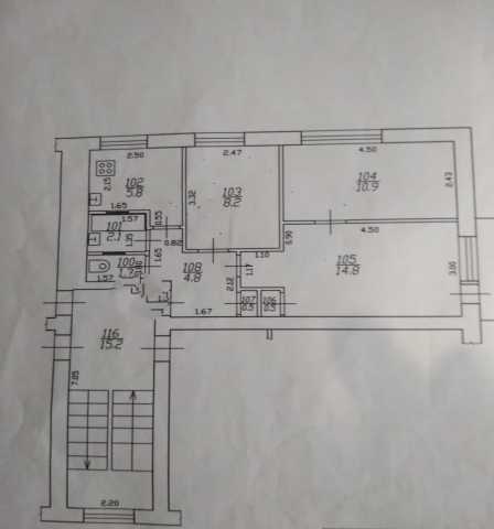 Продам: 3-к квартира, 50 м2, 3/5 эт.