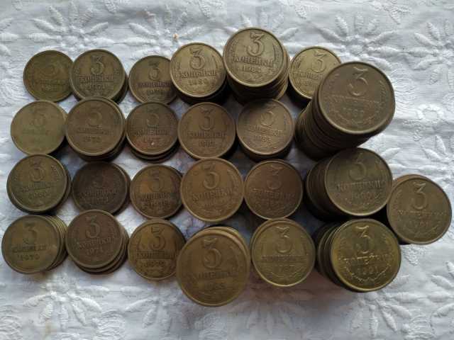 Продам: Монеты СССР 3 копейки 1955 г