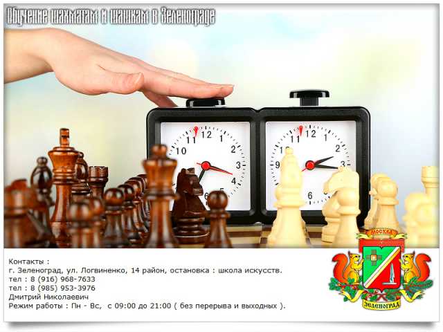 Предложение: Обучение шахматам и шашкам. Зеленоград