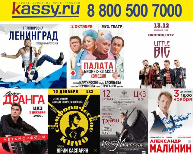 Продам: Билеты на концерты в Волгограде Kassy.ru
