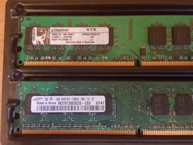 Продам: Озу DDR2 1Gb 667MHZ-Kingston и Samsung