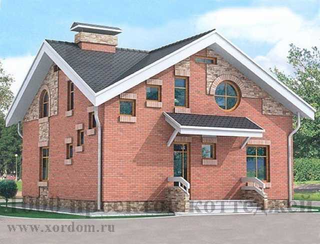 Предложение: Двухэтажный кирпичный дом с ломаной крыш