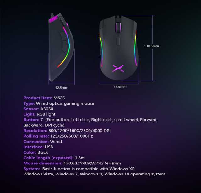 Продам: Игровая мышь Delux M625 A3050 RGB
