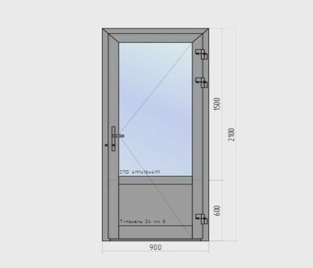Продам: Алюминиевая дверь (теплый тип профиля)