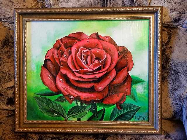 Продам: Картина "Красная роза", 25х30
