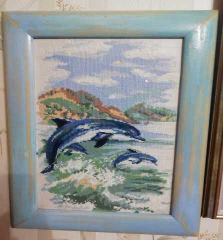 Продам: Картину ручной работы "Дельфины"
