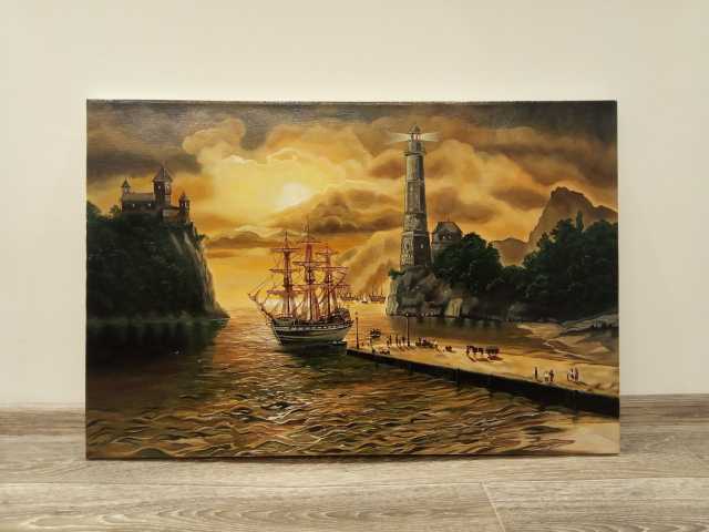 Продам: Картина "Морской закат", 50х75см, холст