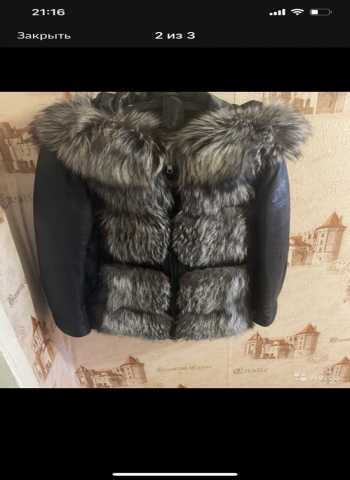 Продам: кожаная куртка с мехом