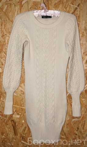 Продам: Белое вязаное теплое платье 42-44