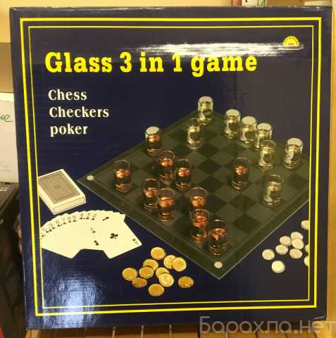 Продам: Glass 3 in 1 Game: Chess,Checkers,Poker