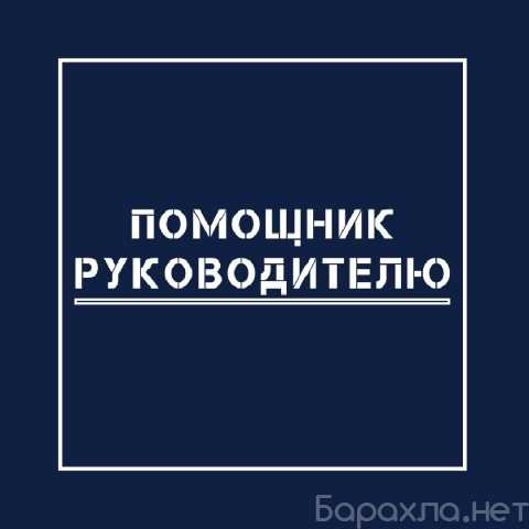 Вакансия: Помощник руководителю