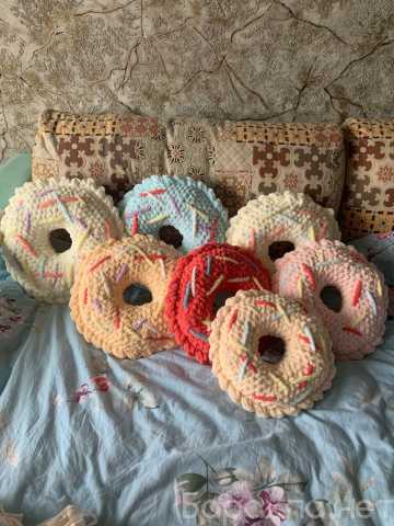 Продам: Пледы и подушки из ниток Ализе Пуфи