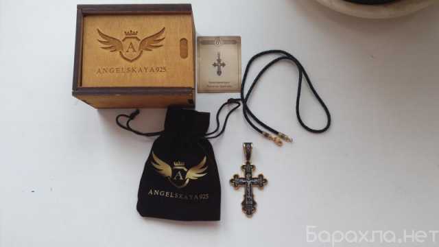 Продам: Крест +кожаный гайтан с золотым коробино