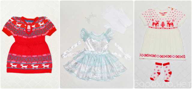 Продам: Новогодние Вязаные детские платья