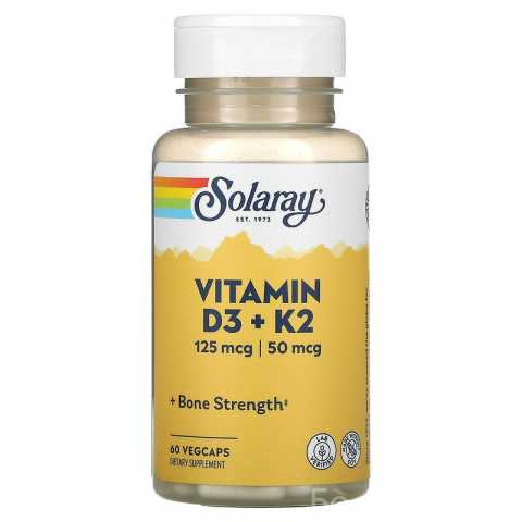 Продам: Solaray, Витамин D3 + K2, (5000 МЕ)