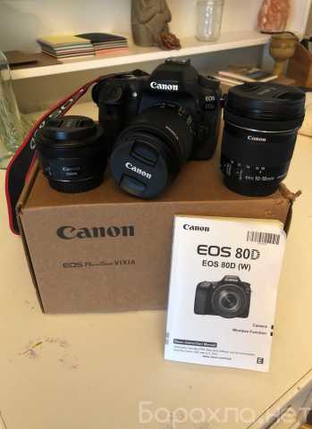 Продам: CANON 80D DSLR Camera with 4 Lenses