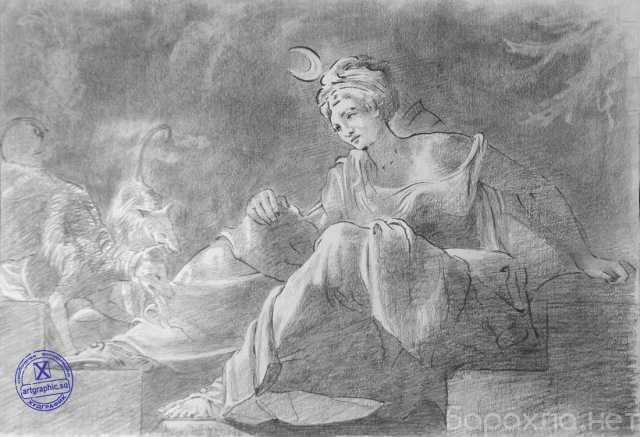 Продам: Картина «Отдыхающая Диана», рисунок