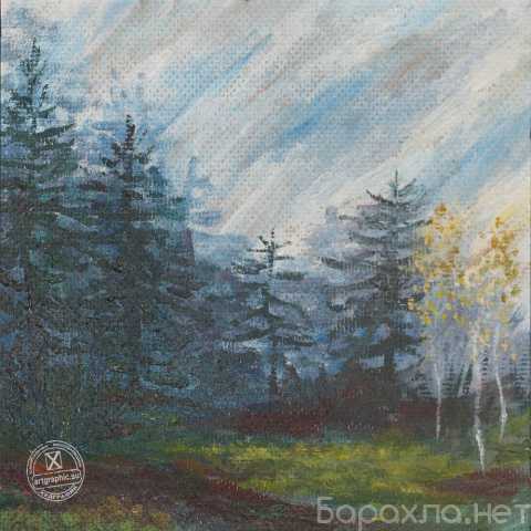 Продам: Картина маслом «Мрачный лес»
