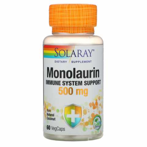Продам: Solaray, Монолаурин, 500 мг, 60 капсул