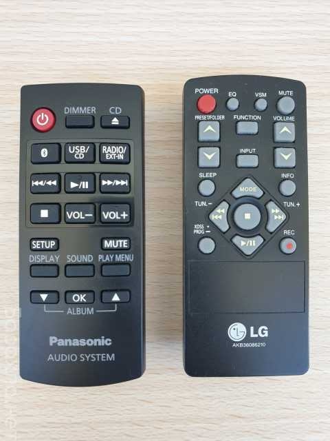 Продам: Пульт LG. Пульт Panasonic, Audio System