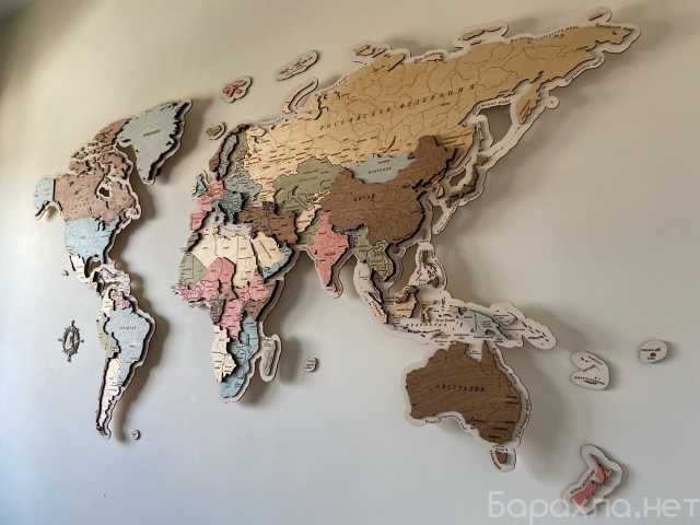 Продам: Карта мира из дерева в наличии