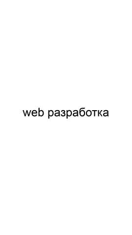 Предложение: Web разработка