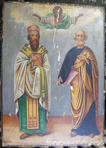 Продам: икона Василий Великий и апостол Пётр, 19
