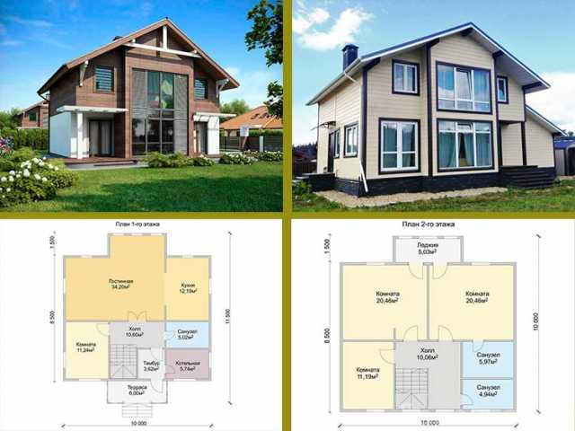 Предложение: Дом двухэтажный каркасный 10х10