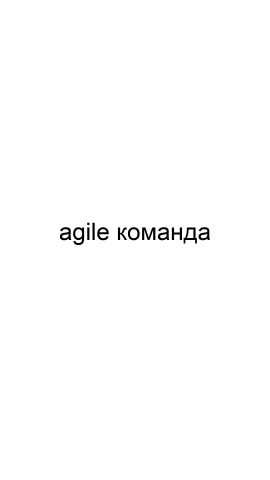 Предложение: Agile команда
