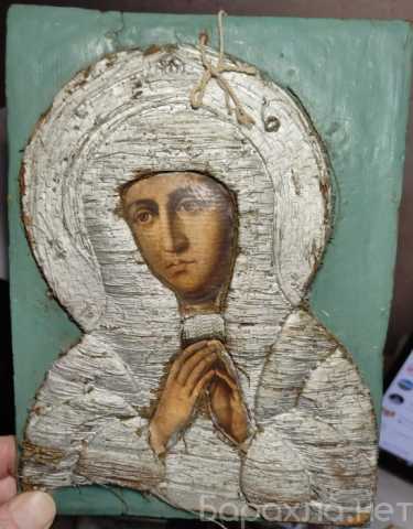 Продам: Икона Богородица, золотоё шитьё, 19 век
