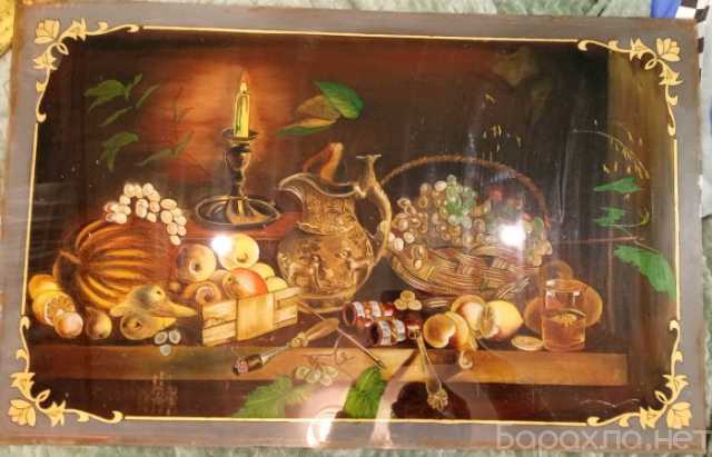 Продам: Картина Натюрморт со свечёй, стекло, мас