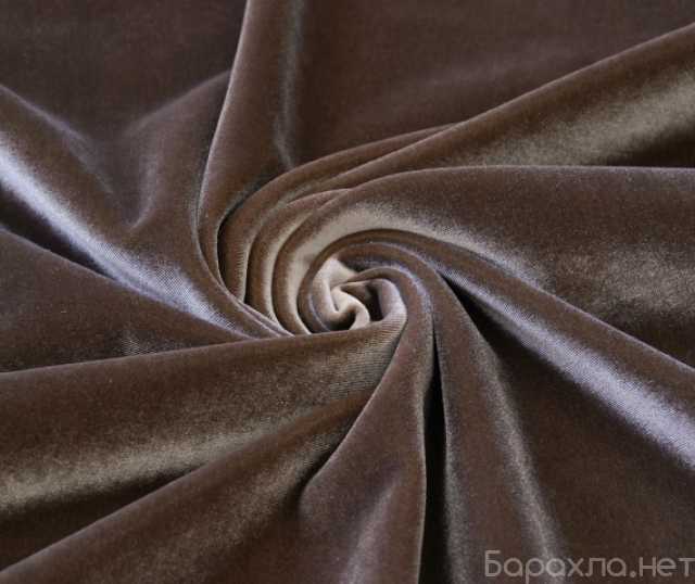 Продам: Отрез ткани велюр бежево-коричневый Amel